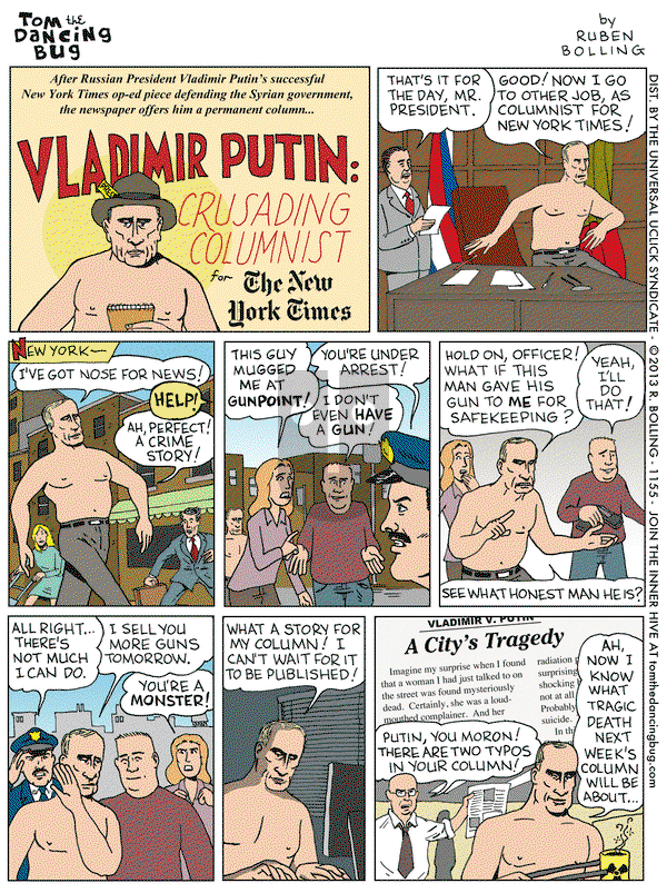 Tom the Dancing Bug on Friday September 20, 2013 Comic Strip