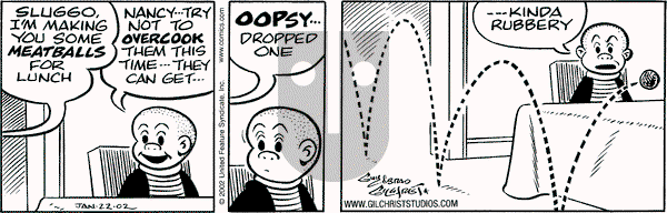 Nancy on Tuesday January 22, 2002 Comic Strip