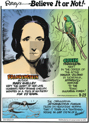 Ripley's Believe It or Not on Wednesday September 25, 2013 Comic Strip