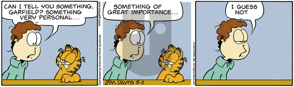 Garfield on Friday May 2, 2003 Comic Strip