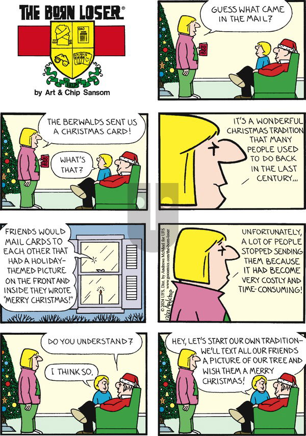 The Born Loser on Sunday December 22, 2024 Comic Strip