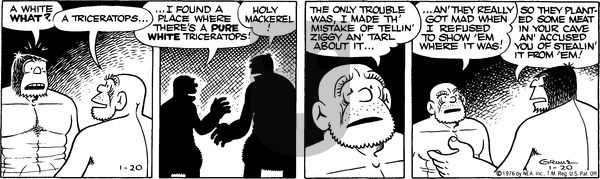 Alley Oop on Tuesday January 20, 1976 Comic Strip