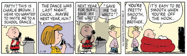 Peanuts on Friday January 16, 1998 Comic Strip