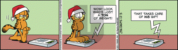 Garfield on Saturday December 3, 2011 Comic Strip