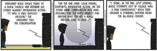 The Boondocks on Saturday January 15, 2005 Comic Strip