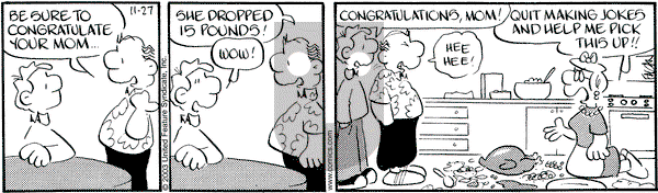 Drabble on Thursday November 27, 2003 Comic Strip