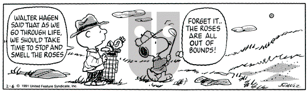 Peanuts on Wednesday February 6, 1991 Comic Strip