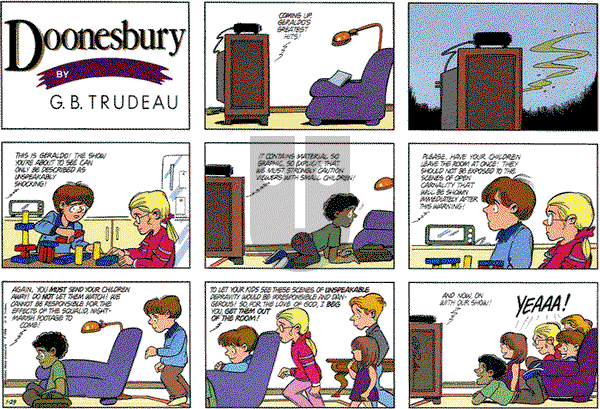 Doonesbury on Sunday January 29, 1989 Comic Strip