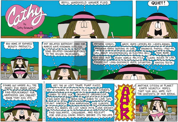 Cathy Classics on Saturday July 31, 1999 Comic Strip