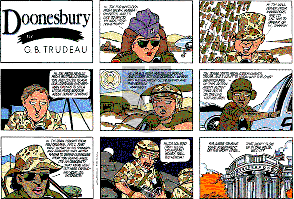 Doonesbury on Sunday October 14, 1990 Comic Strip
