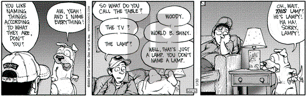 Get Fuzzy on Thursday January 30, 2003 Comic Strip