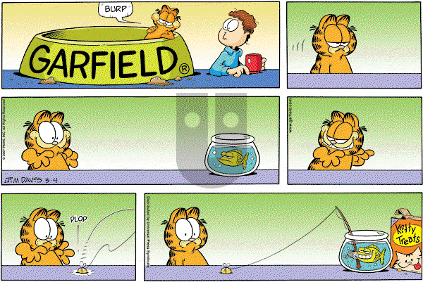 Garfield on Sunday March 4, 2007 Comic Strip