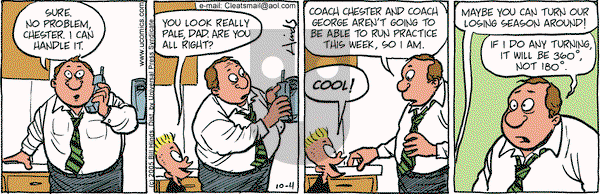 Cleats on Tuesday October 4, 2005 Comic Strip