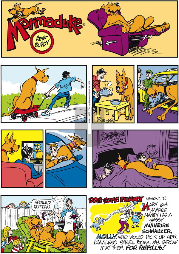 Marmaduke on Sunday September 16, 2012 Comic Strip