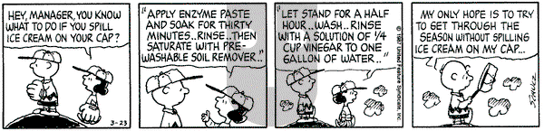 Peanuts on Monday March 23, 1987 Comic Strip