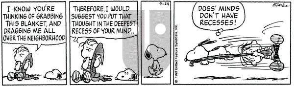 Peanuts on Friday September 24, 1993 Comic Strip