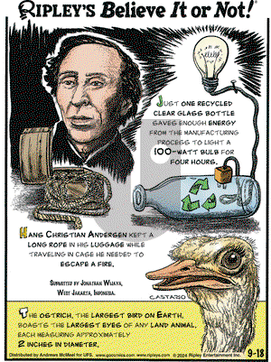 Ripley's Believe It or Not - Wednesday September 18, 2024 Comic Strip