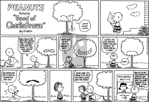 Peanuts - Sunday March 15, 1970 Comic Strip