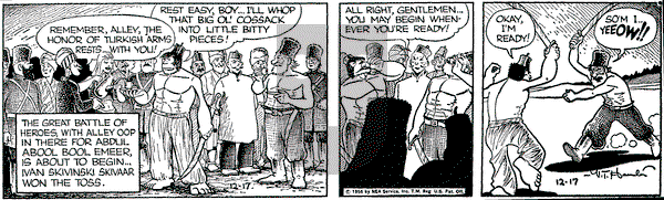 Alley Oop on Monday December 17, 1956 Comic Strip