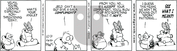 Over the Hedge on Tuesday October 21, 1997 Comic Strip