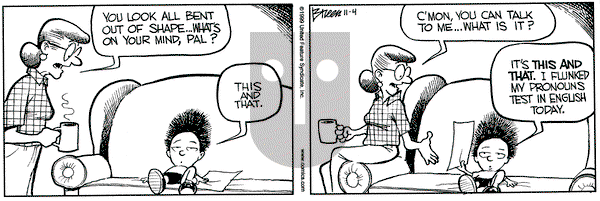 Grand Avenue on Thursday November 4, 1999 Comic Strip
