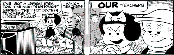 Nancy on Tuesday February 20, 2001 Comic Strip