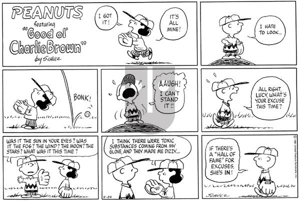 Peanuts on Sunday May 24, 1981 Comic Strip
