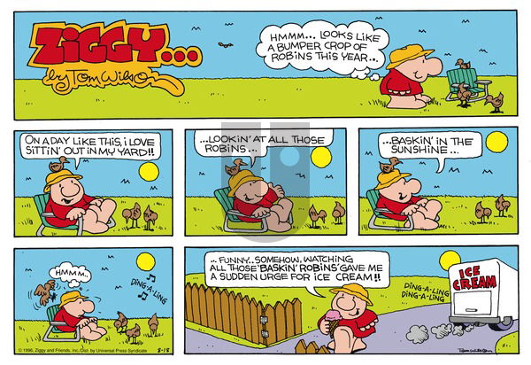 Ziggy on Sunday August 18, 1996 Comic Strip