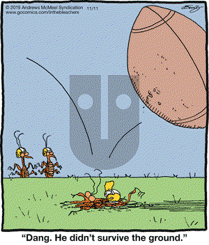 In the Bleachers on Monday November 11, 2019 Comic Strip