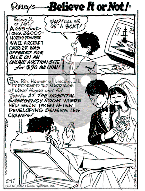 Ripley's Believe It or Not on Tuesday February 17, 2004 Comic Strip