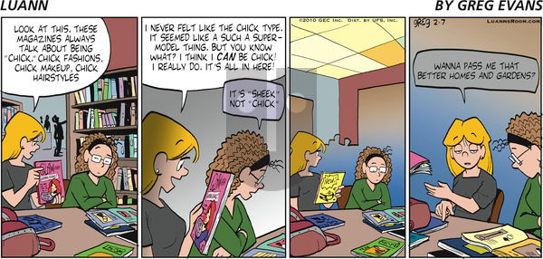 Luann on Sunday February 7, 2010 Comic Strip