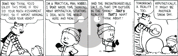 Calvin and Hobbes - Wednesday March 16, 1994 Comic Strip