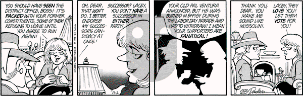 Doonesbury on Friday November 2, 1990 Comic Strip