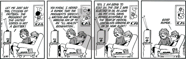 Doonesbury on Saturday March 30, 1974 Comic Strip