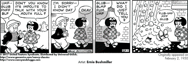 Nancy Classics on Thursday February 2, 2017 Comic Strip