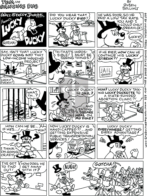 Tom the Dancing Bug on Saturday January 4, 2003 Comic Strip