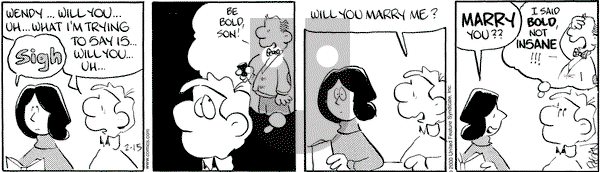 Drabble on Tuesday February 15, 2000 Comic Strip