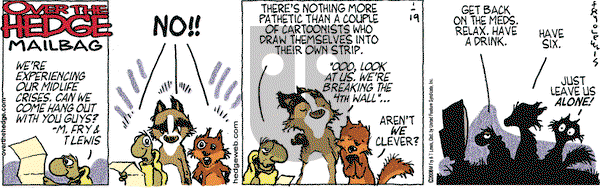 Over the Hedge on Saturday January 19, 2008 Comic Strip