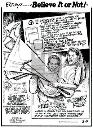 Ripley's Believe It or Not on Friday March 9, 2007 Comic Strip