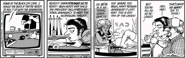 Doonesbury on Friday March 28, 1986 Comic Strip