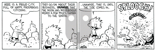Calvin and Hobbes on Saturday August 1, 1987 Comic Strip