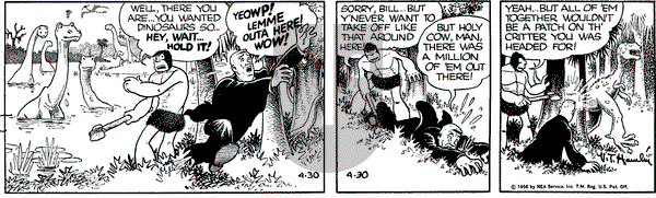 Alley Oop on Monday April 30, 1956 Comic Strip