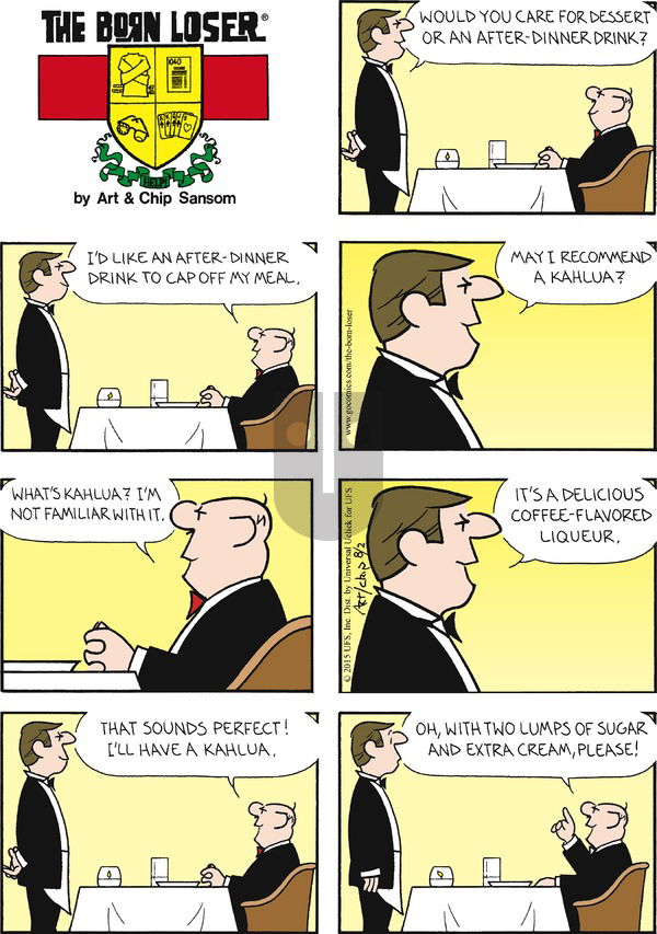 The Born Loser on Sunday August 2, 2015 Comic Strip