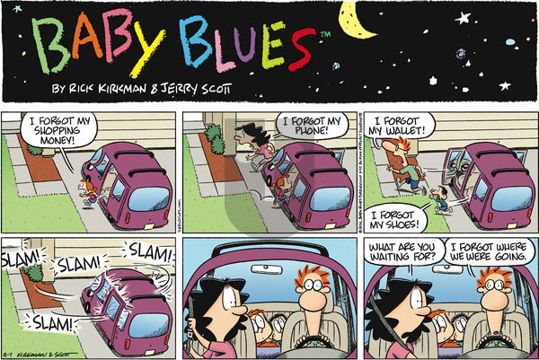 Baby Blues on Sunday August 7, 2016 Comic Strip