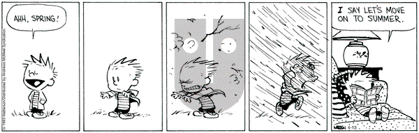 Calvin and Hobbes - Thursday April 13, 2023 Comic Strip