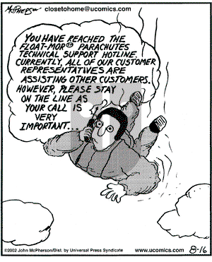 Close to Home on Friday August 16, 2002 Comic Strip