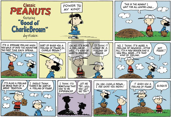 Peanuts on Sunday March 18, 2001 Comic Strip