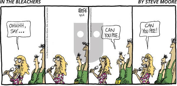 In the Bleachers on Sunday March 29, 2015 Comic Strip