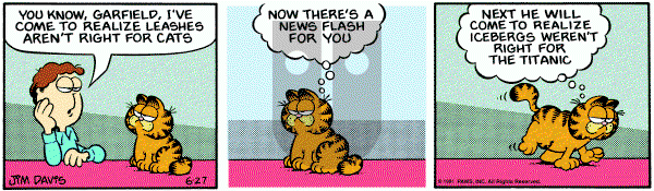 Garfield on Saturday June 27, 1981 Comic Strip