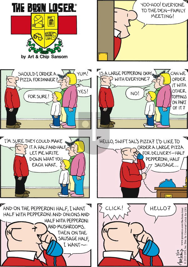 The Born Loser on Sunday March 24, 2013 Comic Strip
